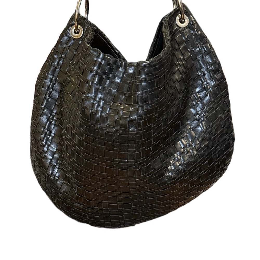 Elliott Lucca Crazy Horse Woven Leather Shoulder Bag - Picture 9 of 9